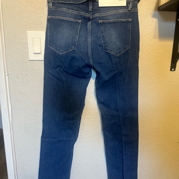 NWT FRAME Jeans-Fold Over High Rise Straight - Picture 2 of 5